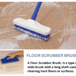 A Floor Scrubber Brush, is a type of wide brush with a long shaft used for cleaning hard floors or surfaces.