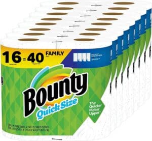 Bounty Quick-Size Paper Towels, White, 16